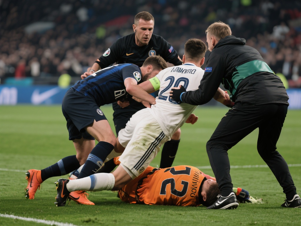 英超赛场悲剧，断腿球员获全场观众祈福