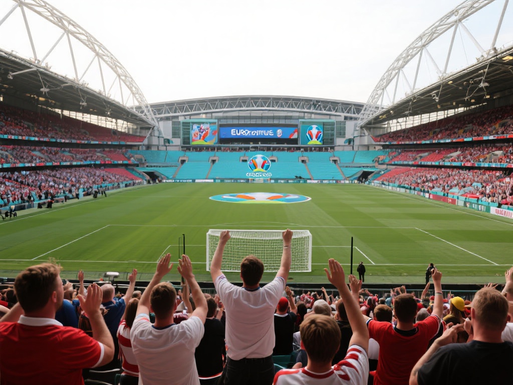 温布利迎接欧洲杯决赛，英格兰点燃足球迷热情